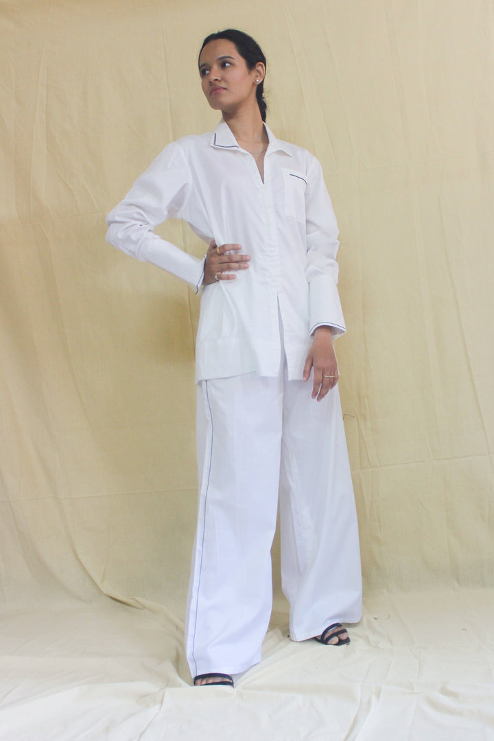 Timeless White Cuff-Bell Sleeve Shirt